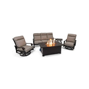 Stirling 5 Piece Makar Oyster Sofa Firepit Chat Group - The Great Escape