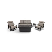 Stirling 5 Piece Makar Oyster Sofa Firepit Chat Group - The Great Escape