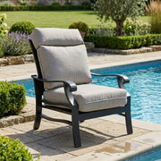 Stirling Cushioned Lounge Chair - Makar Oyster - The Great Escape
