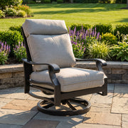 Stirling Cushioned Swivel Rocker - Makar Oyster - The Great Escape