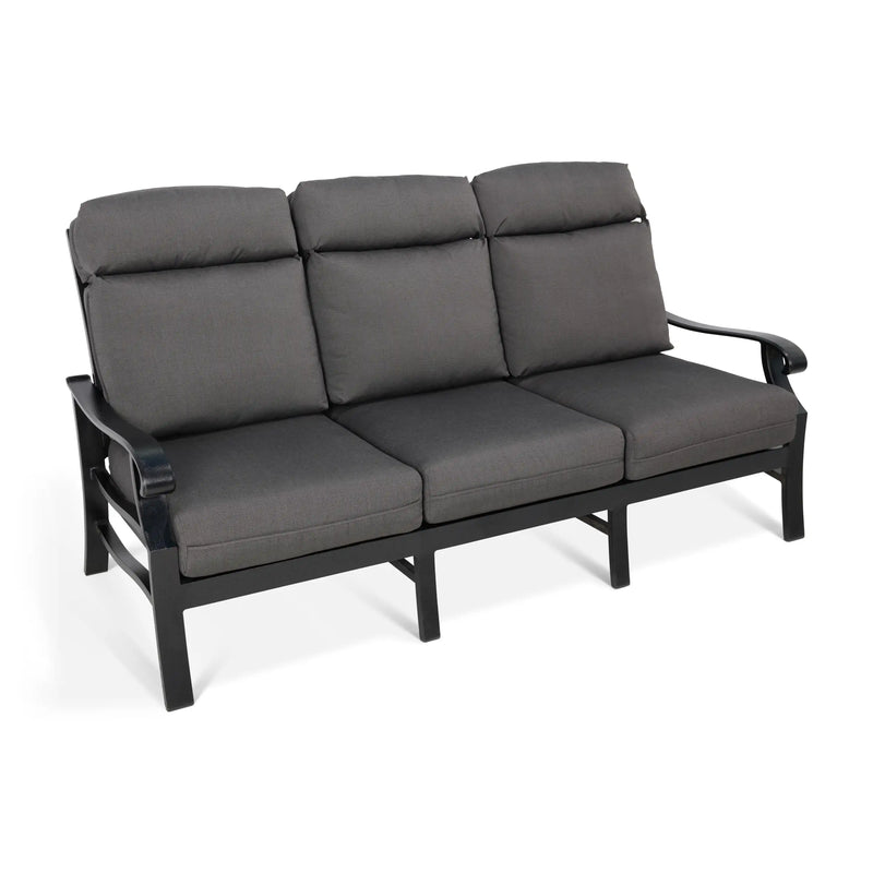 Stirling Black High Back Cushion Sofa - The Great Escape