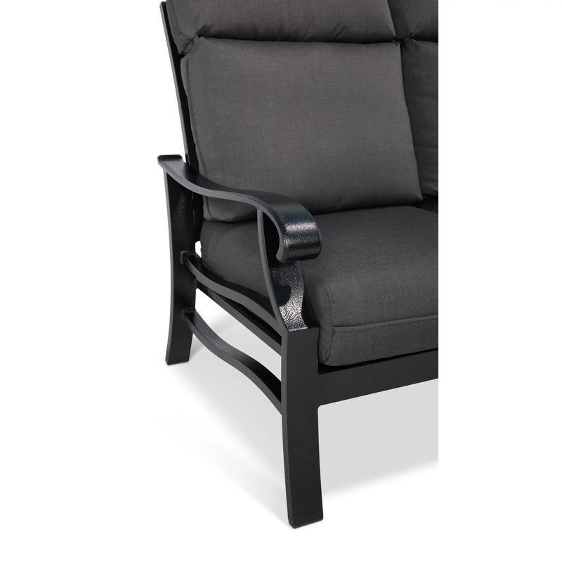 Stirling Black High Back Cushion Sofa - The Great Escape