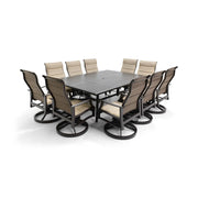 Stirling 11 Piece Padded Sling Dining Group W/ 60"x84" Rect. Table - The Great Escape