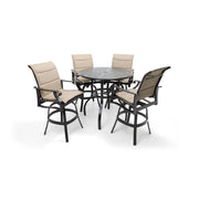 Stirling 5 Piece Padded Sling Bar Height Group - The Great Escape