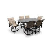 Stirling 7 Piece Padded Sling Counter Height Group - The Great Escape