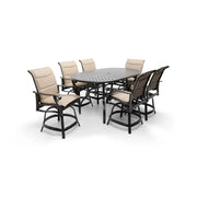 Stirling 7 Piece Padded Sling Counter Height Group - The Great Escape