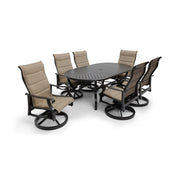 Stirling 7 Piece Padded Sling Oval Dining Group - The Great Escape
