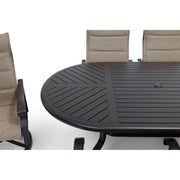 Stirling 7 Piece Padded Sling Oval Dining Group - The Great Escape