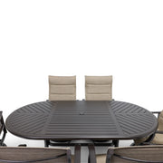 Stirling 7 Piece Padded Sling Oval Dining Group - The Great Escape