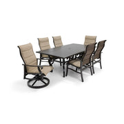 Stirling 7 Piece Padded Sling Dining Group - The Great Escape