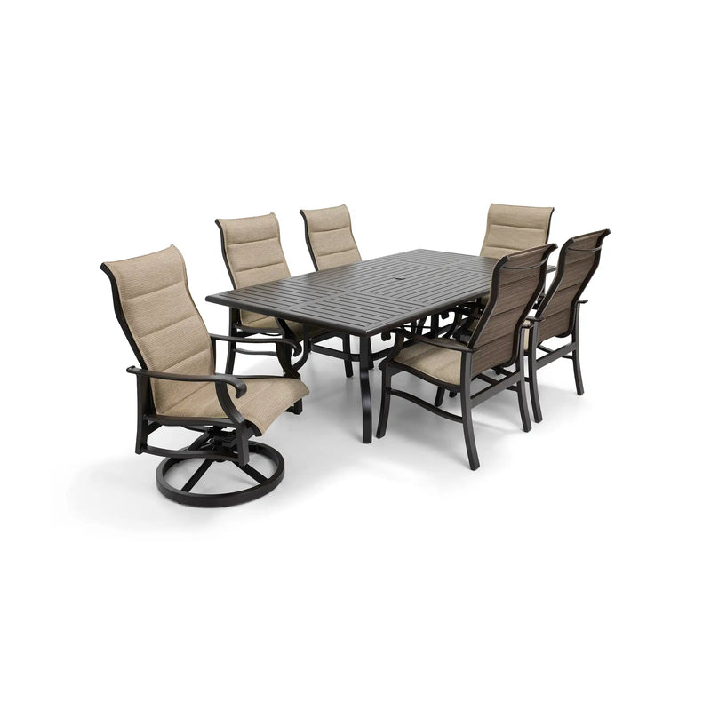 Stirling 7 Piece Padded Sling Dining Group - The Great Escape