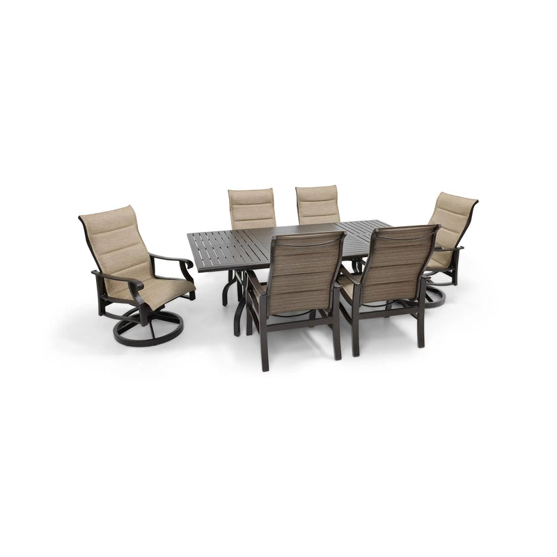 Stirling 7 Piece Padded Sling Dining Group - The Great Escape
