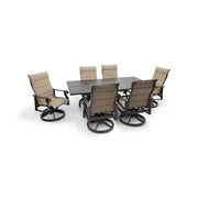 Stirling 7 Piece Padded Sling Dining Group - The Great Escape