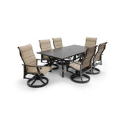 Stirling 7 Piece Padded Sling Dining Group - The Great Escape