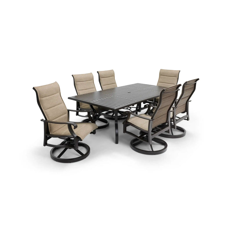 Stirling 7 Piece Padded Sling Dining Group - The Great Escape
