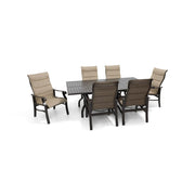 Stirling 7 Piece Padded Sling Dining Group - The Great Escape