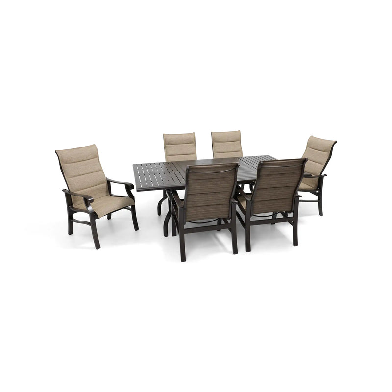 Stirling 7 Piece Padded Sling Dining Group - The Great Escape