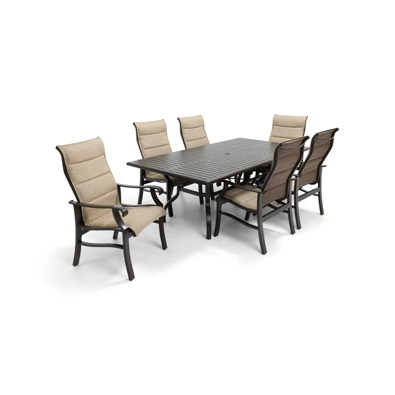 Stirling 7 Piece Padded Sling Dining Group - The Great Escape