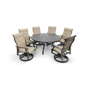 Stirling 7 Piece Padded Sling Round Dining Group - The Great Escape