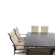 Stirling 9 Piece Padded Sling Square Dining Group - The Great Escape