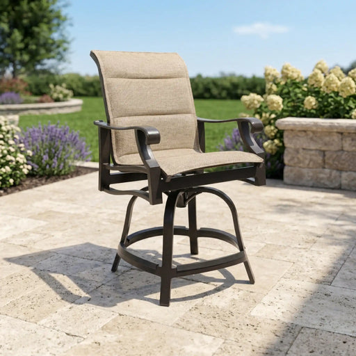 Stirling Padded Swivel Counter Height Stool - The Great Escape