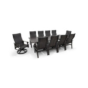 Stirling 11 Piece Woven Dining Group W/ 44"x112" Rect. Table - The Great Escape