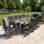 Stirling 11 Piece Woven Dining Group W/ 44"x112" Rect. Table - The Great Escape