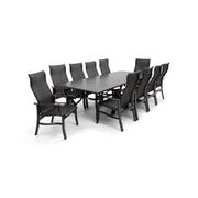 Stirling 11 Piece Woven Dining Group W/ 44"x112" Rect. Table - The Great Escape