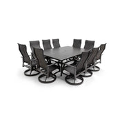 Stirling 11 Piece Woven Dining Group W/ 60"x84" Rect. Table - The Great Escape