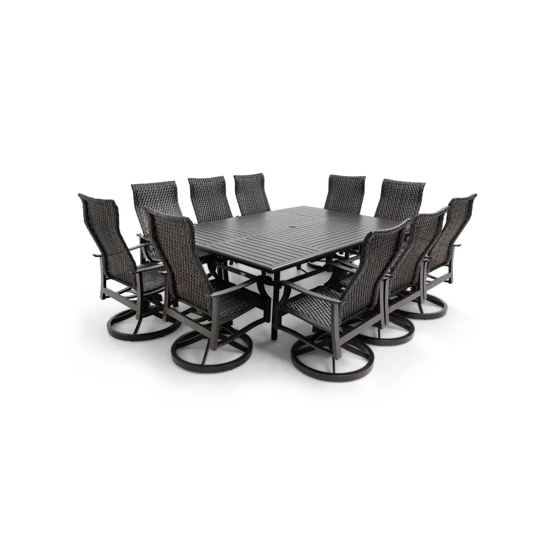 Stirling 11 Piece Woven Dining Group W/ 60"x84" Rect. Table - The Great Escape