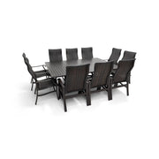 Stirling 11 Piece Woven Dining Group W/ 60"x84" Rect. Table - The Great Escape