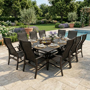 Stirling 11 Piece Woven Dining Group W/ 60"x84" Rect. Table - The Great Escape