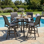Stirling 5 Piece Woven Bar Height Group - The Great Escape