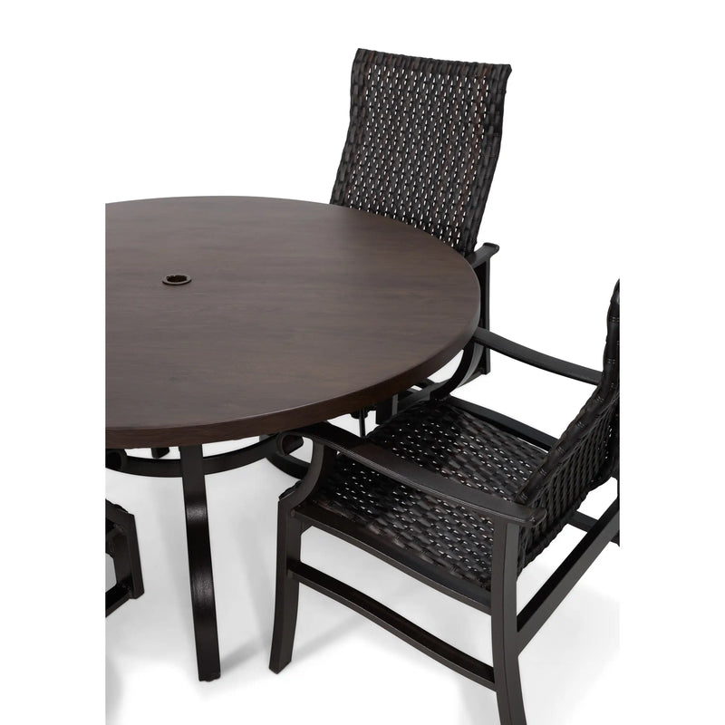 Stirling 5 Piece Woven Dining Group With 2 Swivel Rockers - The Great Escape