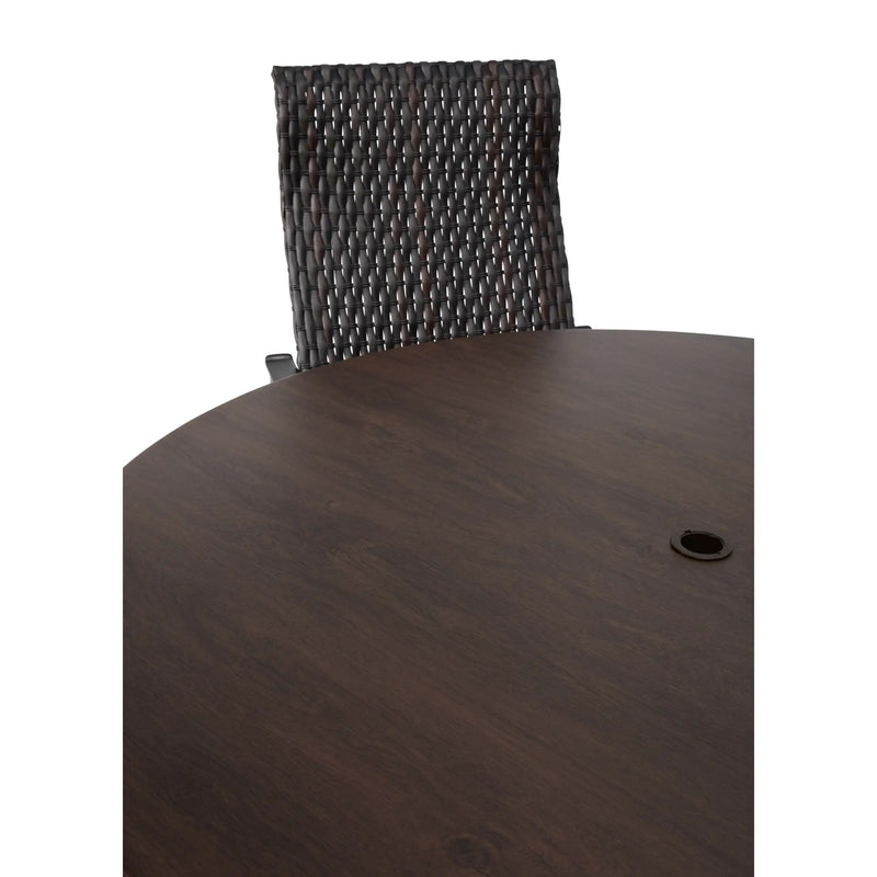 Stirling 5 Piece Woven Dining Group With 2 Swivel Rockers - The Great Escape