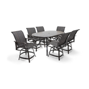 Stirling 7 Piece Woven Counter Height Group - The Great Escape