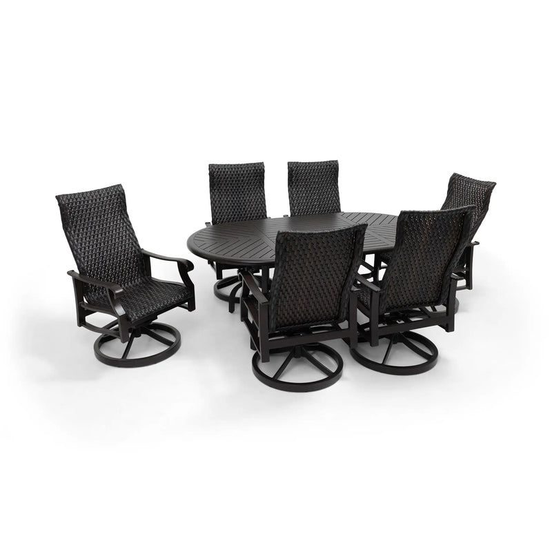 Stirling 7 Piece Woven Oval Dining Group - The Great Escape