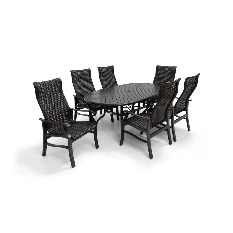 Stirling 7 Piece Woven Oval Dining Group - The Great Escape