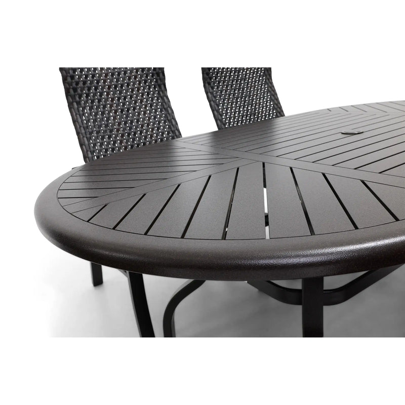 Stirling 7 Piece Woven Oval Dining Group - The Great Escape