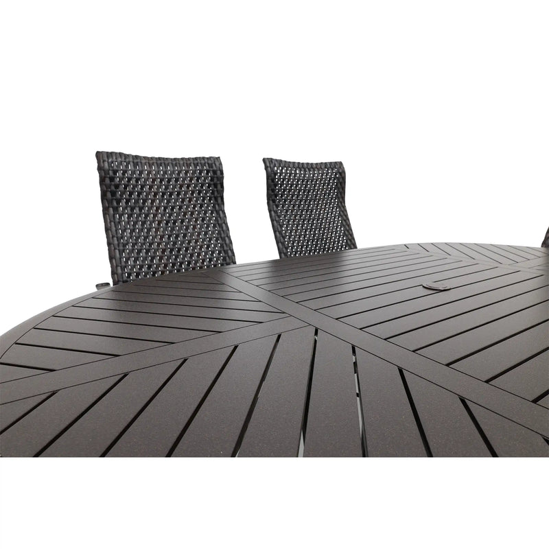 Stirling 7 Piece Woven Oval Dining Group - The Great Escape