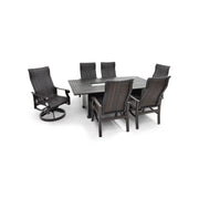 Stirling 7 Piece Woven Firepit Dining Group - The Great Escape