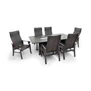 Stirling 7 Piece Woven Firepit Dining Group - The Great Escape