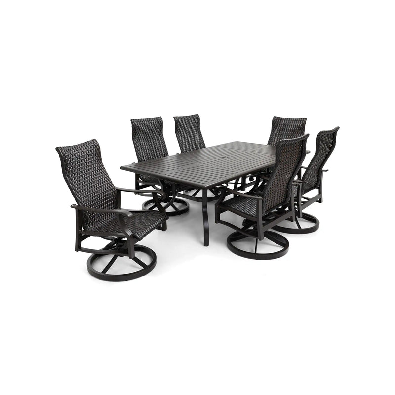 Stirling 7 Piece Woven Dining Group - The Great Escape