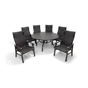 Stirling 7 Piece Woven Round Dining Group - The Great Escape