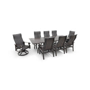 Stirling 9 Piece Woven Dining Group W/ 44"x112" Rect. Table - The Great Escape