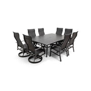 Stirling 9 Piece Woven Dining Group W/ 60"x84" Rect. Table - The Great Escape