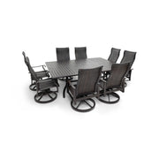Stirling 9 Piece Woven Dining Group W/ 60"x84" Rect. Table - The Great Escape