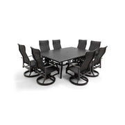 Stirling 9 Piece Woven Dining Group W/ 60"x84" Rect. Table - The Great Escape
