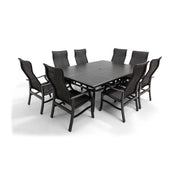 Stirling 9 Piece Woven Dining Group W/ 60"x84" Rect. Table - The Great Escape