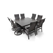 Stirling 9 Piece Woven Square Dining Group - The Great Escape